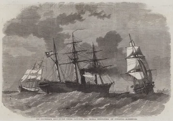 The Confederate Sloop-of-War Sumter capturing Two Federal Merchantmen off Gibraltar